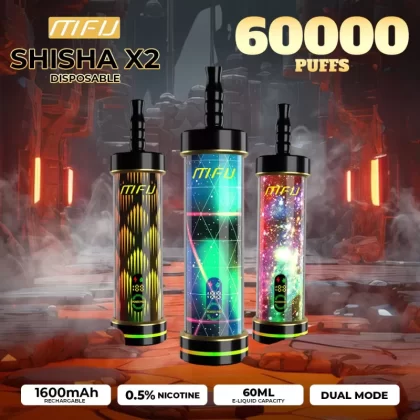 MFU Shisha X2 60K Puff Disposable E-Hookah - 60,000 Puffs - Gum Mint