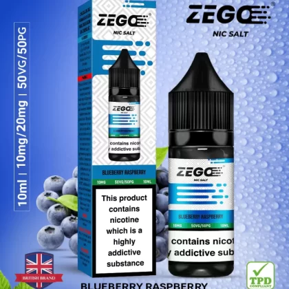 Zego Blueberry Raspberry Nic Salt Vape Juice - 10 Pack - 10mg