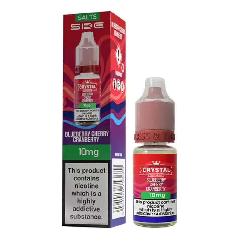 SKE Crystal Salts Blueberry Cherry Cranberry E Liquid 10ml - Strength#10mg>20mg