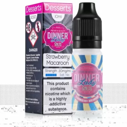 Dinner Lady 50/50 10mg 10ml Strawberry Macaroon