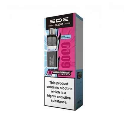 SKE Crystal CL6000 Blue Razz Lemonade Nic Salt Vape Pods – CL6000 Series