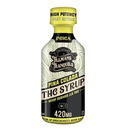 Tillmans Tranquils Piña Colada Delta 9 THC Syrup – 420mg - quantity#1 Bottle (39.99/bottle)>2 Bottles (37.50/bottle)>3 Bottles (34.99/bottle) (2E5296)