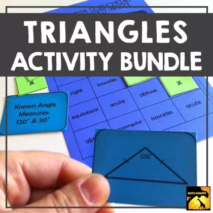 Triangles Activity Bundle: High School Geometry- Triangle Properties & Theorems