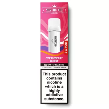 Strawberry Burst SKE 600 Pro Pods - 20 mg/ml, 10 mg/ml