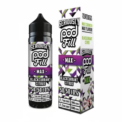 Blackcurrant citrus By Seriously Podfill Max 40ml Shortfill - Ejuicewarehouse
