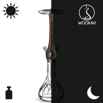 Wookah Heavy Crystal Venti Lumi Red - Wookah / Edelstahl / Holz