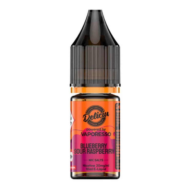 Blueberry Sour Raspberry Nic Salt E-Liquid by Deliciu (10ml) - 20mg