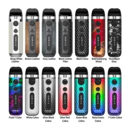 SMOK Novo 5 30W Pod System - Color#7 Color Cobra>Beige White Leather>Black Cobra>Black Carbon Fiber>Brown Leather>Fluid Black Grey>Grey Leather>White Cobra>Fluid 7 Color>Red Stabilizing Wood