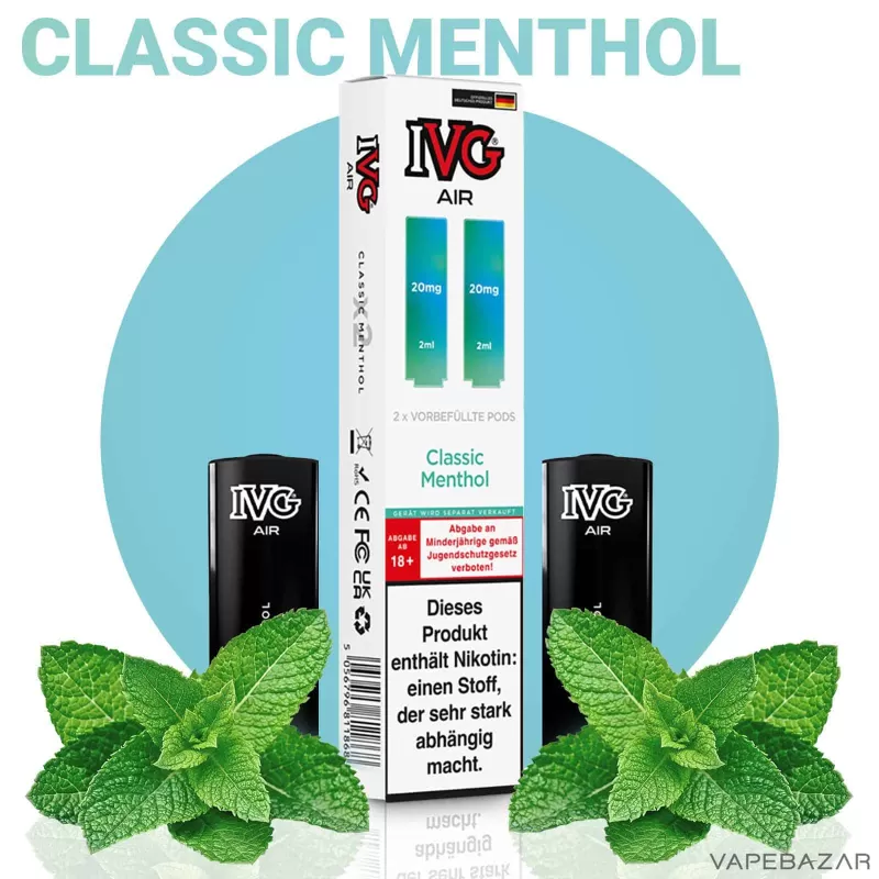 IVG AIR Pods – Classic Menthol (2er Pack) - IVG / 20mg/ml / 2ml / Nein