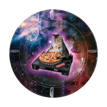 V Syndicate Pussy Vinyl Round Metal Ashtray – 5in