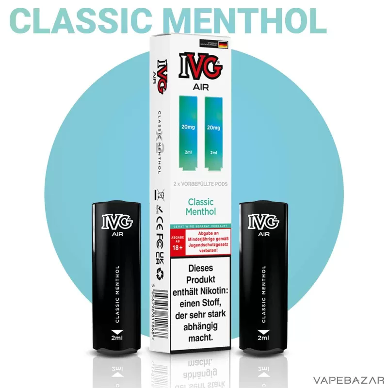 IVG AIR Pods – Classic Menthol (2er Pack) - IVG / 20mg/ml / 2ml / Nein - Image 2