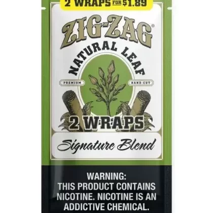 Zig-Zag Natural Leaf Flat Wraps 2pk Signature Blend