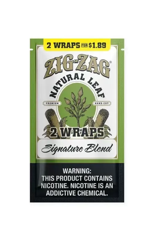 Zig-Zag Natural Leaf Flat Wraps 2pk Signature Blend
