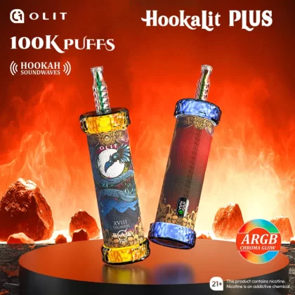OLIT HookaLit "PLUS" 100K Puffs Disposable E-Hookah - 100,000 Puffs - Bali Sunset 🆕