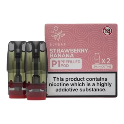 Elf Bar Mate P1 Strawberry Banana Pods (2 Pack) - Ejuicewarehouse