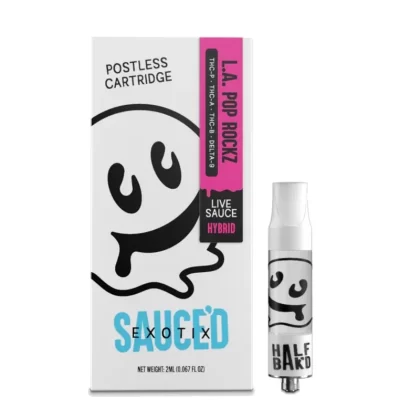 Half Bakd Sauced Exotix LA Pop Rockz Cartridge – 2000mg - Option#Cartidge + E420 Battery (35% off)>Single Cart