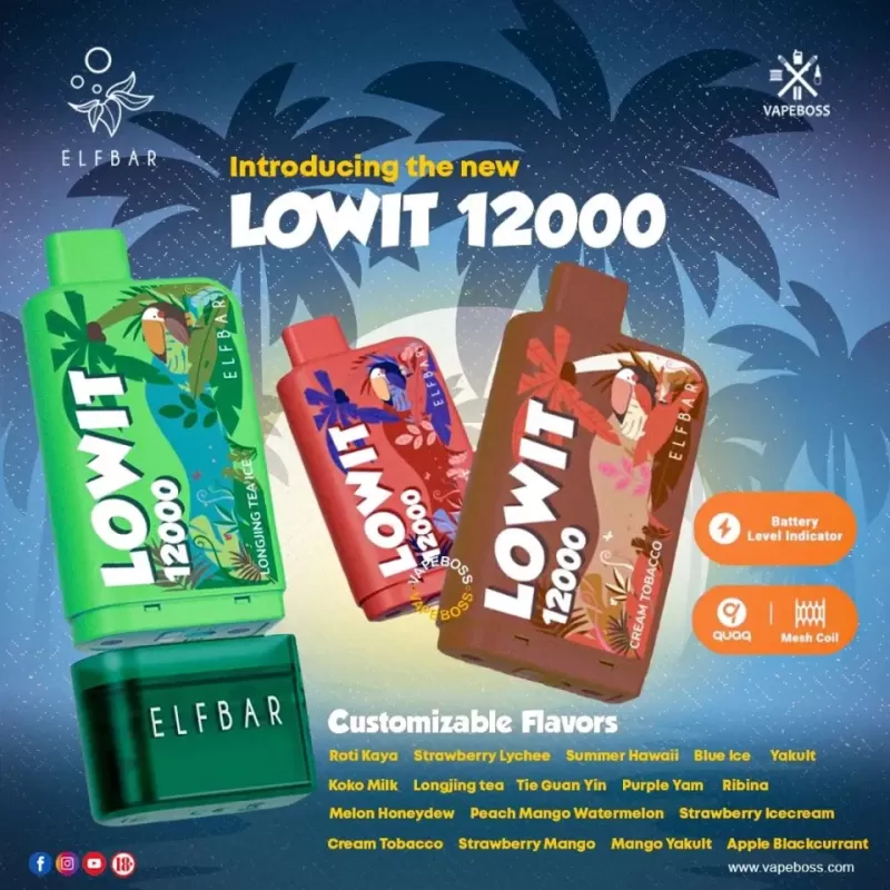 Elf Bar Lowit 12000 Puff POD Cartridge & Device - Vapeandgo Com My - Image 2
