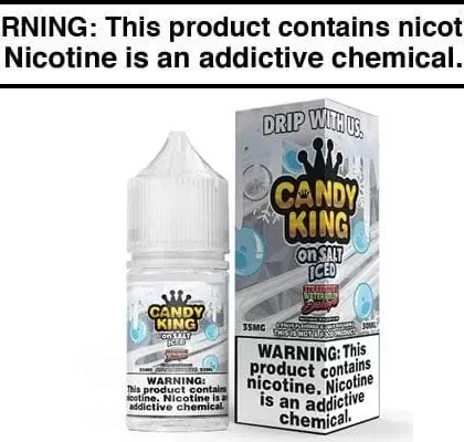 STRAWBERRY WATERMELON BUBBLEGUM ICED BY DRIP MORE ON SALT 30ML - Vapejuice