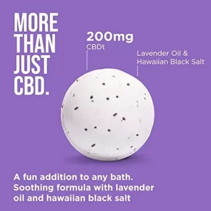CBDfx 200mg CBD High Strength Soothing Bath Bomb Lavender Single - Style#Lavender>Eucalyptus