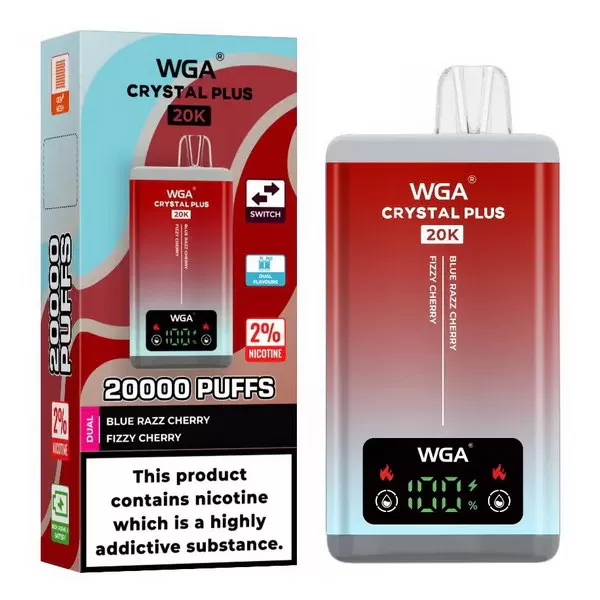 WGA Crystal Plus 20000 Puffs 2-in-1 Rechargeable Disposable Vape 10pcs/pack - Image 2