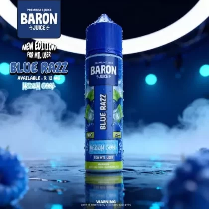 BARON MTL BLUE RAZZ MEDIUM COOL ELIQUID - Vape Product, Vape Product; Vape Product