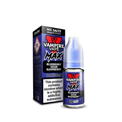 Vampire Vape MAX Blueberry Sour Raspberry Nic Salt E-Liquid 10ml - 10mg