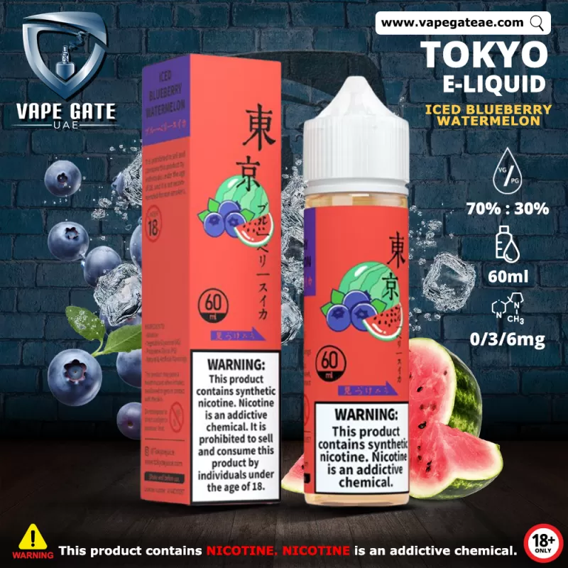 Tokyo Iced Blueberry Watermelon E Liquid - 6 mg / 60 ml
