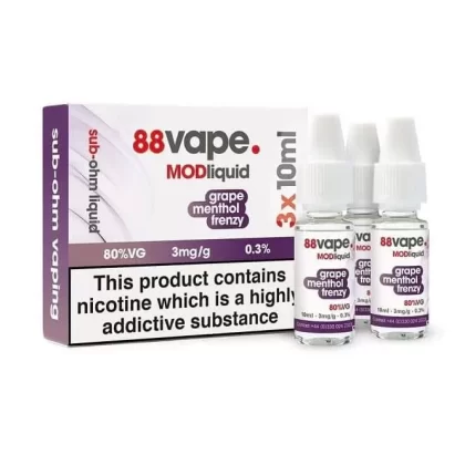 Grape Menthol MOD E-Liquid by 88vape (3 x 10ml) - 3mg