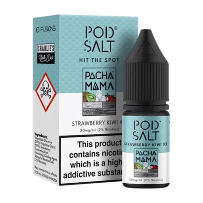 Strawberry Kiwi Ice Nic Salt E-Liquid Fusion Series by Pod Salt (10ml) - 20mg