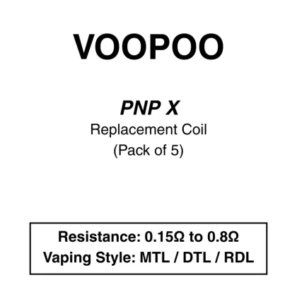 Voopoo – Pnp X Coils – Pack of 5 - Vapeys Co Nz