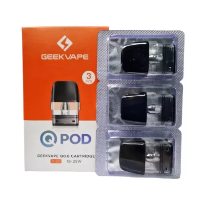 Geekvape Q Replacement Pod Cartridge for Sonder Q/ Q Lite,Wenax Q/Mini/ Pro, AQ Kit, Digi-Q, Aegis Hero Q Wenax Q Ultra, Digi Q Vista Kit 3ml/2ml 3pcs/pack - 0.8ohm(Top Fill) / 2ml