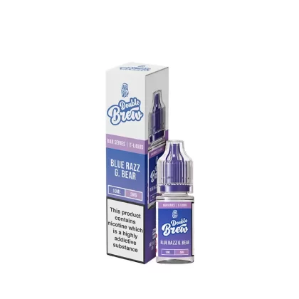 Ohm Brew Double Brew Blue Razz G.Bear 10ml Nic Salt E-Liquid - Vapestore Co