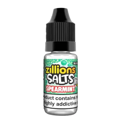 Zillions Salts Spearmint Nic Salt Vape Juice - 10 Pack - Strength 20mg