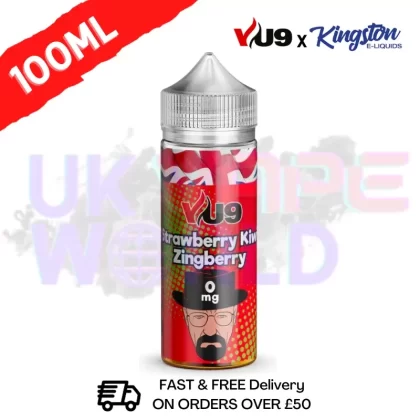 Strawberry Kiwi Zingberry Shortfill Juice 100ML Eliquid – VU9 x Kingston