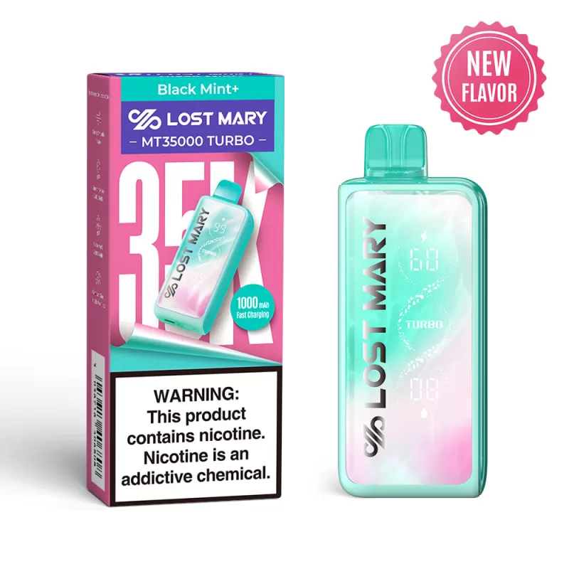 Lost Mary MT35K MT35000 Turbo Disposable Device - 35,000 Puffs - Black Mint+ - Image 2