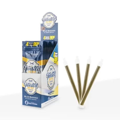 Twisted Hemp™ | Blunt Wraps | 100mm – Blueberry Banana – 15 Count - Vape Store