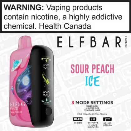 Sour Peach Ice ELFBAR FS70K 20mL Disposable