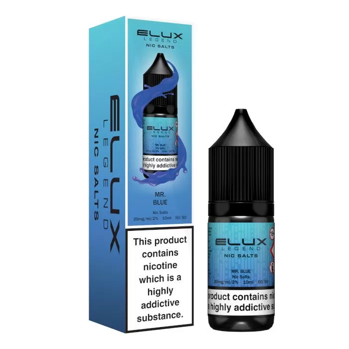 Mr Blue Elux Nic Salts e Liquid 10ml – TPD - Vapestorm Co