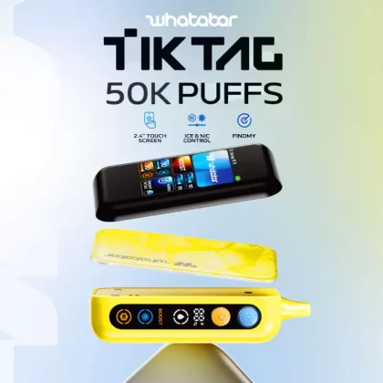 whatabar TIK TAG 50K Puff Disposable Device - 50000 Puffs - w/ Smart Screen / Miami Mint