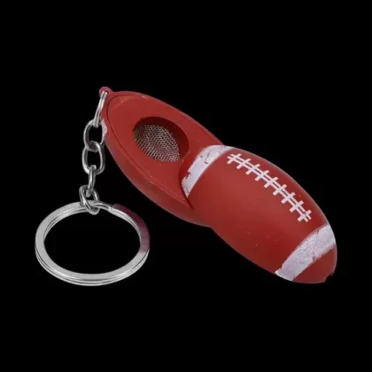 American Football Metal Hand Pipe with Key Chain