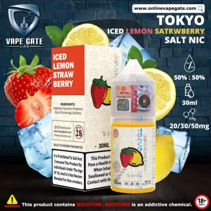 Tokyo Iced Strawberry Lemon Saltnic 30ml - 20 mg / 30 ml, 30 mg / 30 ml