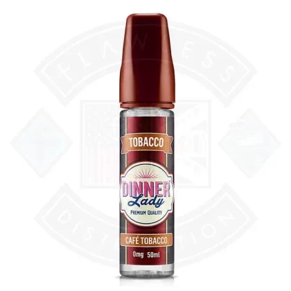 Dinner Lady Tobacco – Cafe Tobacco 0mg 50ml Shortfill - Eliquidsupply