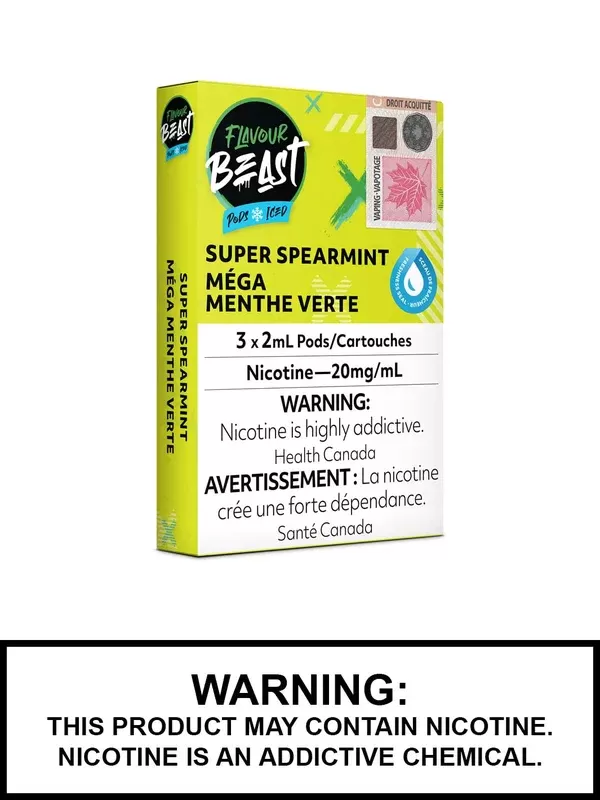 Super Spearmint Iced Flavour Beast Pods