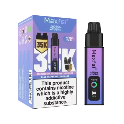 Maxfel Ultra Pro 35K Prefilled Pod Vape Kit - Red Apple Ice / Sour Apple