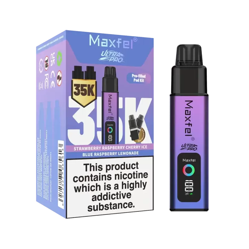 Maxfel Ultra Pro 35K Prefilled Pod Vape Kit - Red Apple Ice / Sour Apple
