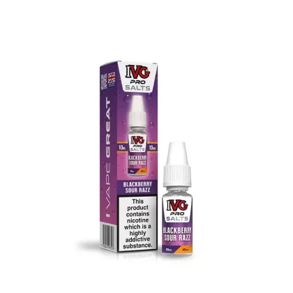 IVG Pro Salts Blackberry Sour Razz 10ml E-Liquid - 20mg
