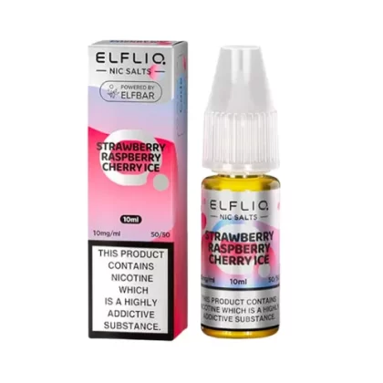 ELFLIQ Strawberry Raspberry Cherry Ice Nic Salt - 10mg