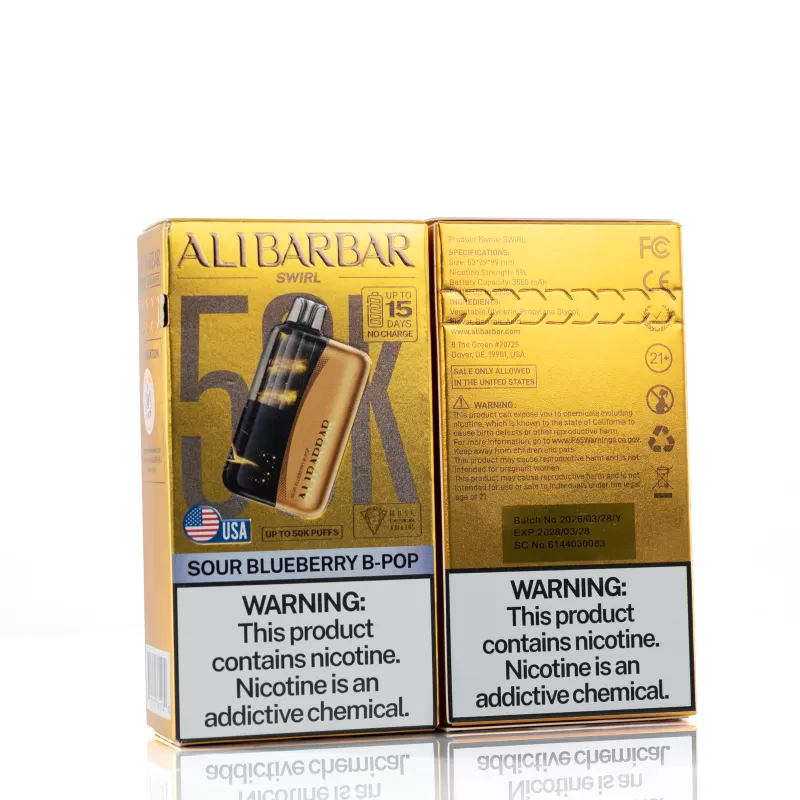 Alibarbar Swirl 50K Disposable Vape - Peach Lemon - Image 2