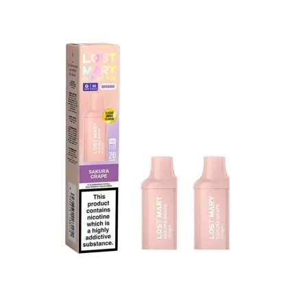Lost Mary BM600 Sakura Grape Prefilled Vape Pods 20mg – 2PK