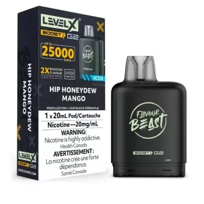 Flavour Beast Level X Vape Pod – 25K – Hip Honeydew Mango - Select Option#Outside Ontario>Ontario